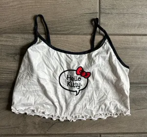 Hello Kitty White Tank Top with Black Trim and Red Bow thumbnail 1