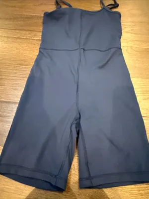 Automet Navy Blue Athletic Romper Unitard Biker Shorts Size XS - C31-065 thumbnail 3
