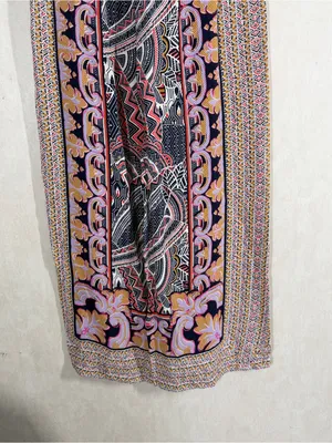 Maeve By Anthropologie Rooibos Cropped Wide Leg Pants Boho in Geometric Floral S thumbnail 7