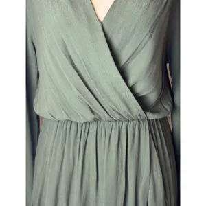 Maeve Anthropologie Dress Women XS Olive Green Faux Wrap Mini Preppy‎ Boho Retro thumbnail 13