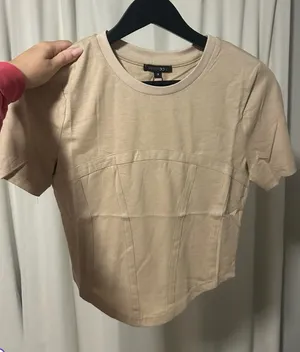 Corset style crop top Tan Size L thumbnail 1