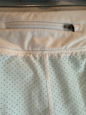 Nike Women's White Layered Running Shorts Teal shorts Liner Dri Fit zip pocket S thumbnail 6