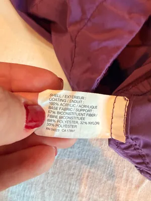 Gap Purple Hooded Utility Rain Jacket Women’s Small Drawstring Waist thumbnail 4