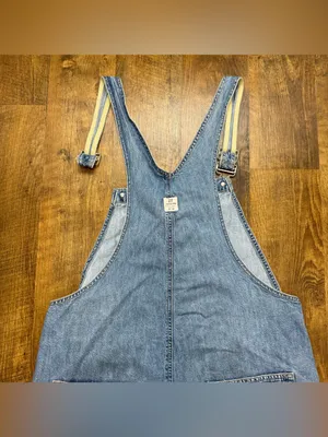 Vtg GAP Denim Shortalls Overalls Sz XL Relaxed Cotton Faded thumbnail 9