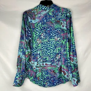 NWT Free People Paisley Animal Print Long Sleeve Button Down Large thumbnail 4