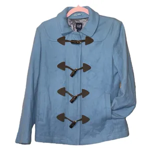 Gap Teal Zip n Toggle Y2K Peacoat size Medium thumbnail 1