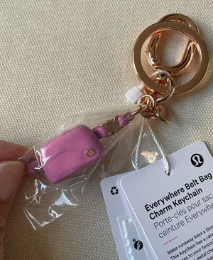 Lululemon Everywhere Belt Bag Charm Keychain - Pink Frosting thumbnail 1