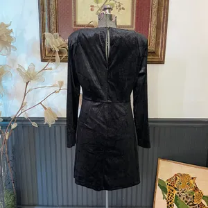 NWT Highline Collective Starry Night Velvet Long Sleeve Mini Dress Sz L 💛🎀 thumbnail 7