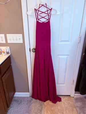 Lulu’s Women’s Fuchsia Strappy-Back Formal Dress Wedding Guest Size S thumbnail 5