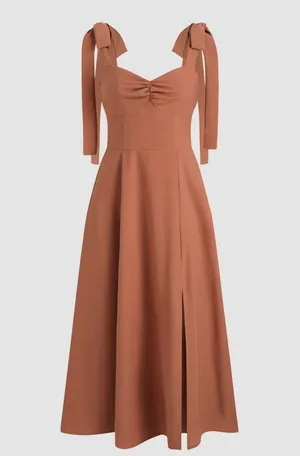 Cider Brown/pink Midi Dress NWT thumbnail 1