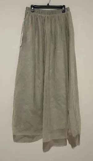 Lisong Tulle Midi Skirt grey‎ silver size 16 thumbnail 1