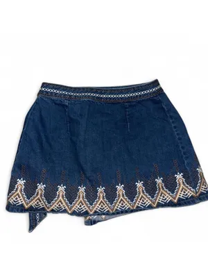 Free People Dream Away Denim Mini Skirt with embroidery detail thumbnail 5