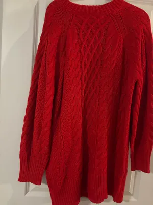 Women's Red sweater dress thumbnail 1