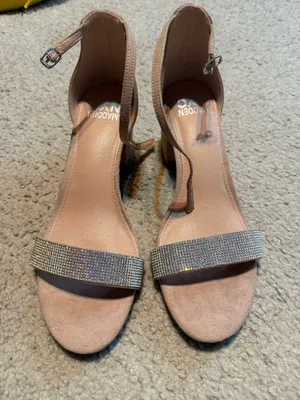 NYC Madden block heels nude 9 thumbnail 4