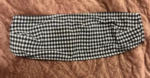 ASOS Black and White Gingham swim top - Classic Check Print thumbnail 1
