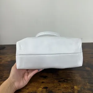 Fendi Vintage Satchel Bag Womens Medium White Leather Italy Top Handle FF thumbnail 8