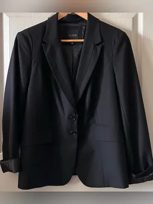 The Limited Black Collection Fitted Blazer Pinstripe Sleeve Cuff Y2K Old Money thumbnail 2