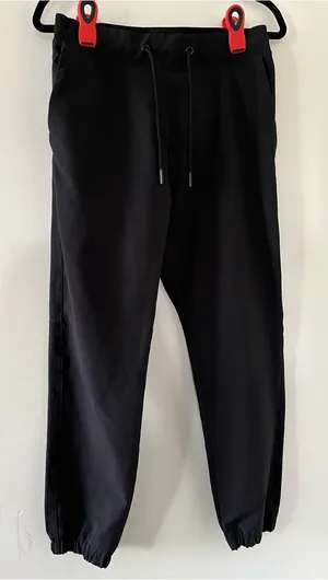 Abercrombie Black Pull On Jogger Pants Small Travel Comfy Minimalist Workout thumbnail 1