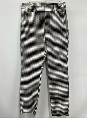 Old Navy 8 high rise pixie checkers pants black white FLAWED thumbnail 1