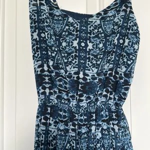 Abercrombie Multi blue maxi dress. Mixed blues, adjustable straps, Small thumbnail 2