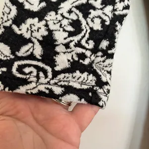 Ark & Co Black White Floral Damask Jacquard A-Line Mini Dress Size‎ M 3/4 Sleeve thumbnail 4