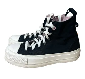 Converse CTAS Lift Hi Size 5 Women Black Pixel Purple Shoes High Platform thumbnail 1