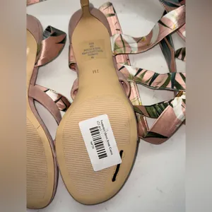 Guess Tropical Print Strappy Heels thumbnail 8