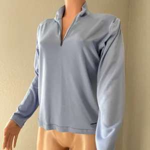 Patagonia Capilene Quarter Zip Neck light Blue Base Layer Long Sleeve Medium #79 thumbnail 11