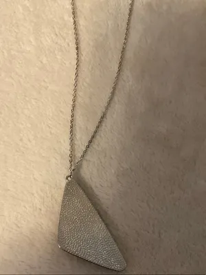 paparazzi Silver Necklace with Deep Blue Geometric Pendant thumbnail 7