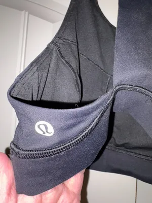 Lululemon Fast & Free Sports Bra Black Size 6 Nulux Material Style W2AMIS thumbnail 3