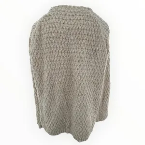 POL Chunky‎ Knit Cream Open Front Popcorn Cardigan Patch Pockets Cottage L NWOT thumbnail 7