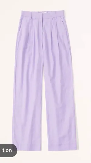 Abercrombie & fitch linen blend trousers size medium thumbnail 1