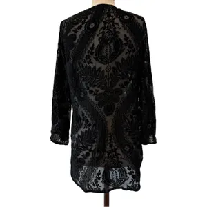 Velvet burnout paisley open kimono thumbnail 4