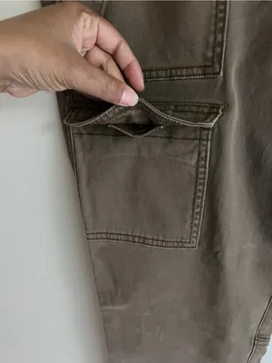 LOFT Julie Curvy Brown Stretch Cargo‎ Utility Pants Slim Leg Size 8 NWT thumbnail 4