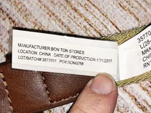 Classic Belt / khaki canvas and Brown belt Size L thumbnail 5