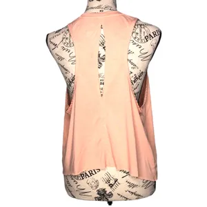 Old Navy (XL) Active Go-Dry Peach Braid Detail Raw Hem Slit Back Tank thumbnail 4