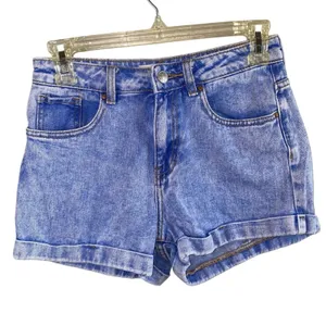 PacSun Mom Shorts 24 High Rise‎ Denim Cuffed Blue Jean Shorts thumbnail 1