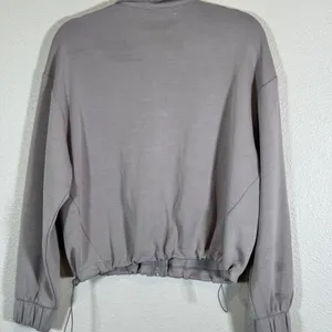 Yogalicious Grey Softlite Scuba Autumn Jacket Womens S Bomber Athletic Casual thumbnail 3