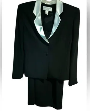Jones New York Black 2 piece Dress And Jacket Size 6 thumbnail 1