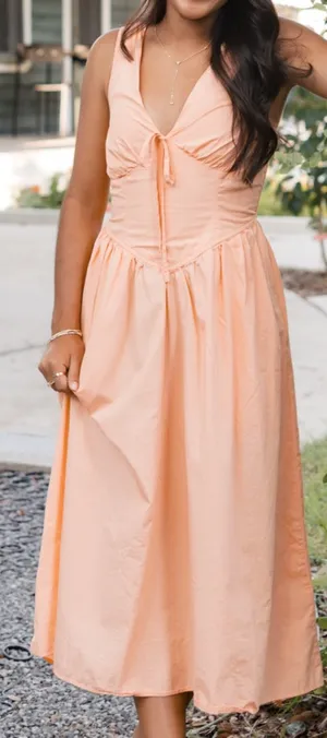 TJ Maxx Peach Maxi Dress thumbnail 1