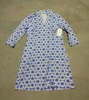 Mahi gold NWT Charleston Chatham lace regatta blue dress large MSRP$190 thumbnail 1
