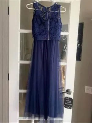 Maniju Navy blue two piece dress thumbnail 2