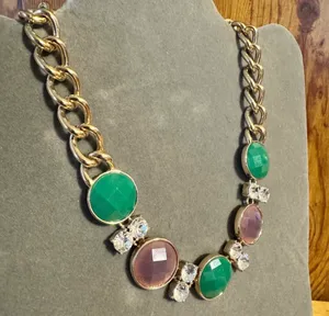 Dana Buchman Gold Tone Rhinestone Necklace thumbnail 2