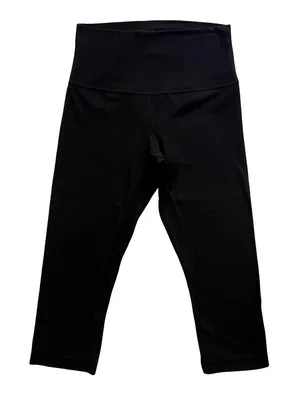 Lululemon Wunder Under Crop Black Leggings Size 2 thumbnail 1
