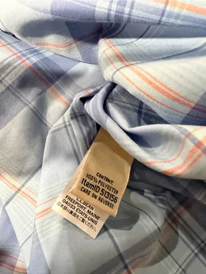 L.L. Bean Size S Blue Plaid Lightweight Button Up Hiking Camp Fish Outdoor Shirt thumbnail 10