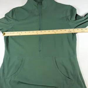 Zyia Active Jacket Womens Large Green High Neck 1/2 Zip Popover Stretch Athletic thumbnail 7