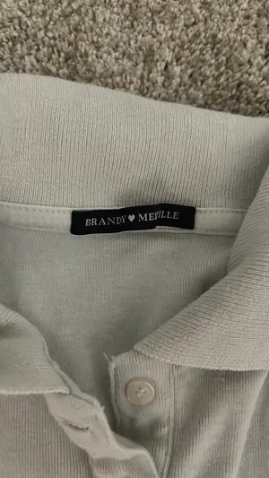 Brandy Melville White Collared Tank Top thumbnail 2