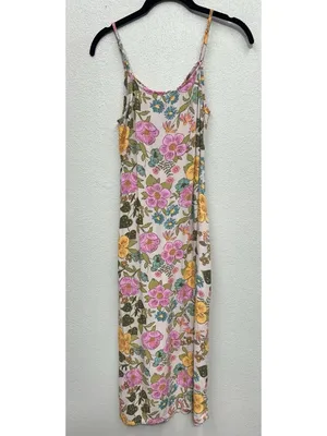 Vtg Floral Slip Dress XS Y2K Retro 70s Inspired Boho Festival Midi Hippie Garden thumbnail 13