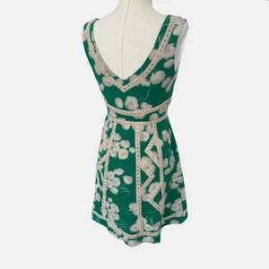 Maeve Anthropologie Emma Dandelion Print Dress Green Floral Size 10 Feminine thumbnail 8