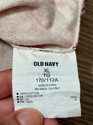Old Navy Womens Anchor Print Crewneck Sweater Cream Red Nautical Cotton XL thumbnail 5